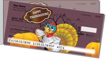 Thanksgiving Side Tear Personalized Checks