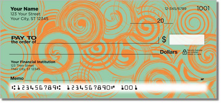 Two-Tone Twirl Personal Checks
