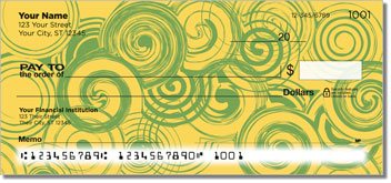 Two-Tone Twirl Personalized Checks