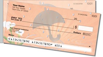 Umbrella Side Tear Personalized Checks