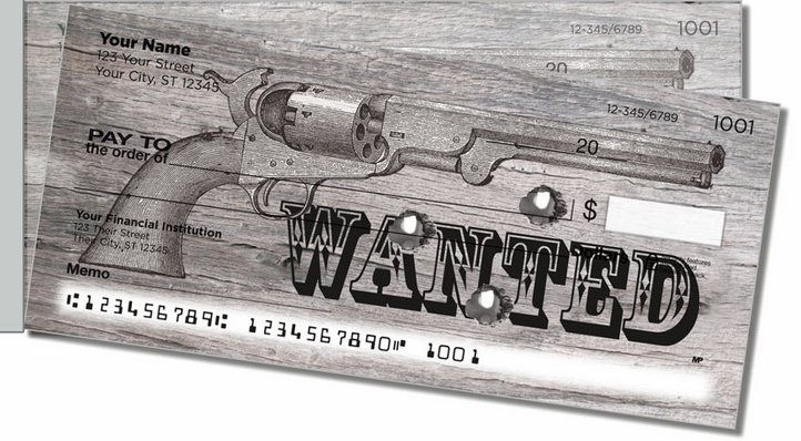 Vintage Gun Side Tear Personal Checks