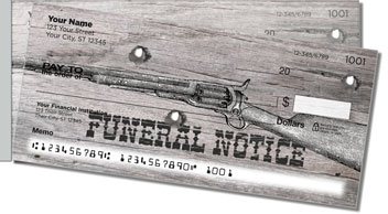 Vintage Gun Side Tear Personalized Checks