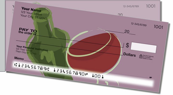 Wine Tasting Side Tear Personal Checks