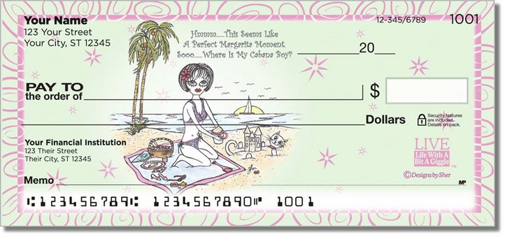 Wine and Cocktail Personal Checks
