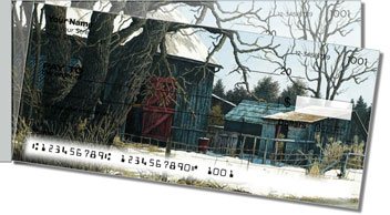 Winter Farm Side Tear Personalized Checks