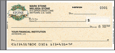 Wreath Side Tear Personal Checks