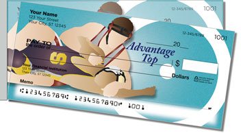 Wrestling Side Tear Personalized Checks