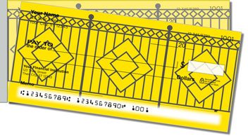 Wrought Iron Fence Side Tear Personalized Checks