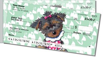 Yorkie Series 1 Side Tear Personalized Checks
