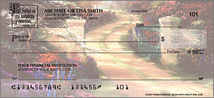 Serenity by Thomas Kinkade with Spanish verse Design Checks