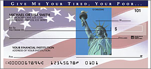 Stars and Stripes Patriotic Personalized Checks